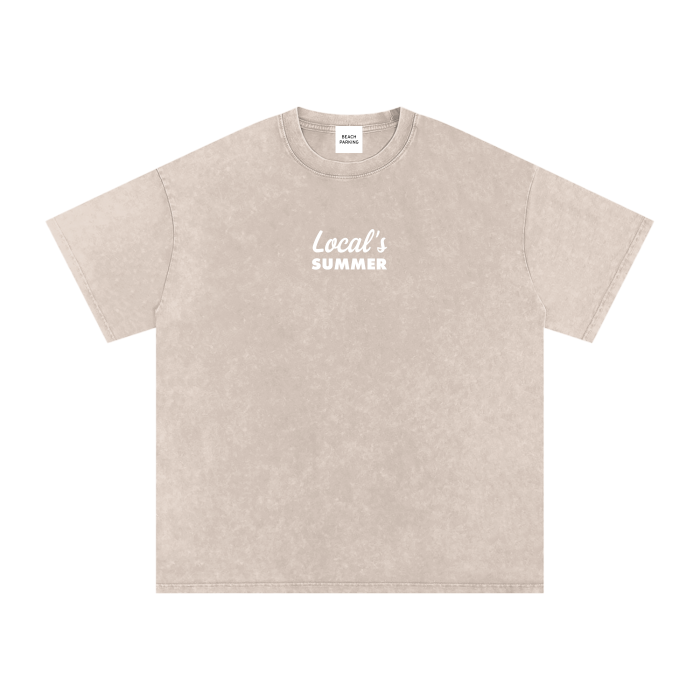 Local's Summer Snow Washed Oversized Cotton T-Shirt
