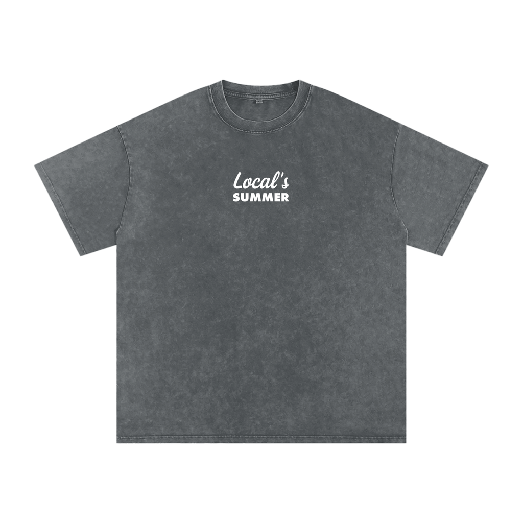 Local's Summer Snow Washed Oversized Cotton T-Shirt