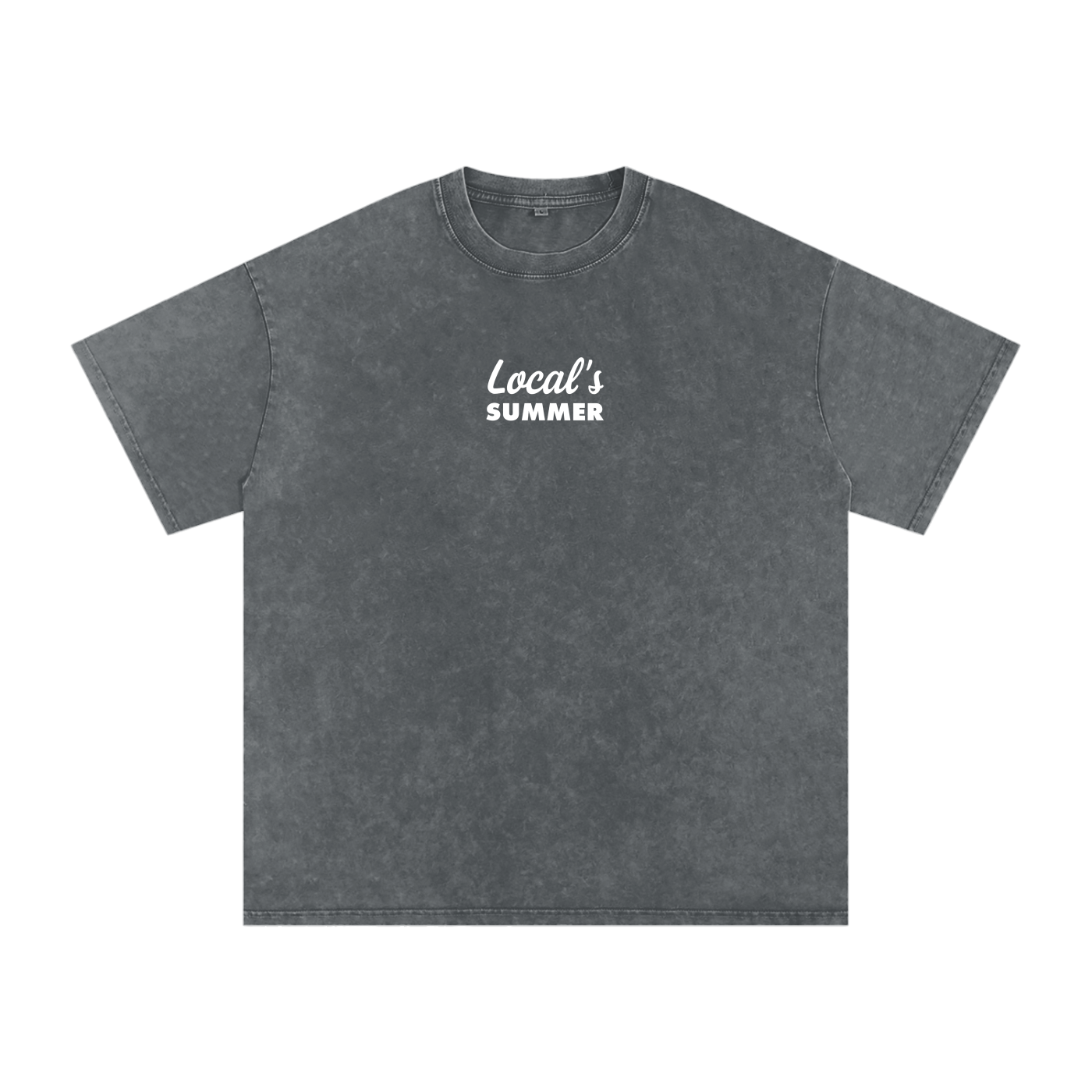 Local's Summer Snow Washed Oversized Cotton T-Shirt